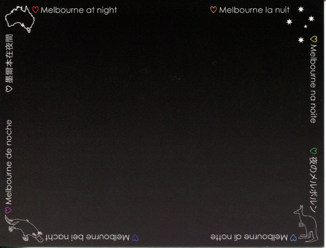 Melbourne at Night (black card)